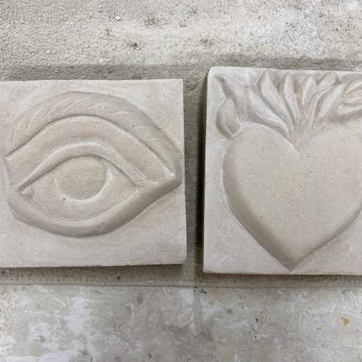 Votives from stone gifted in France 