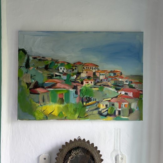 Village view in the winter